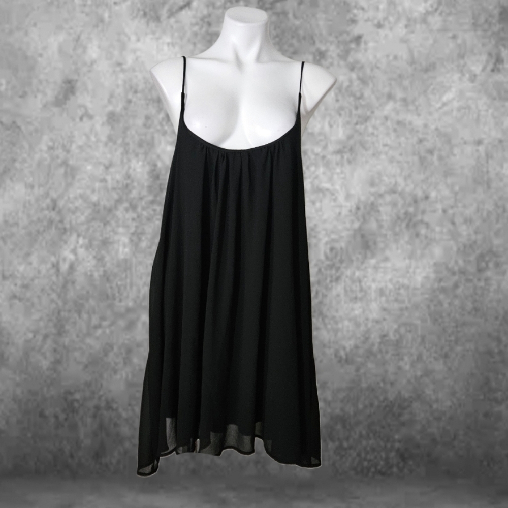 My Beloved Black Spaghetti Strap Mini  Dress